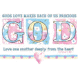 God's Love Christian Heat Transfers