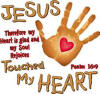 Jesus Touched My Heart Christian Heat Transfers
