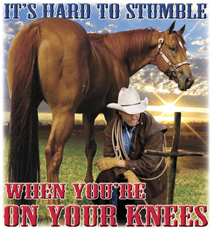 Hard to Stumble (Western) Christian T-Shirt